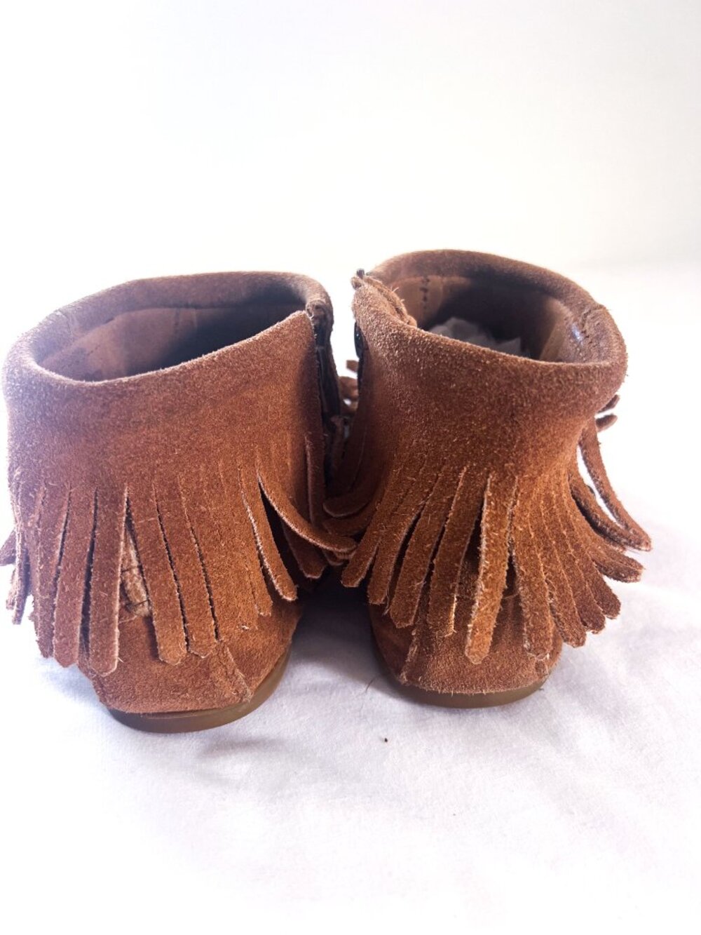 Minnetonka Concho Feather Boots Leather Brown Sz 8.5 - Picture 8 of 11